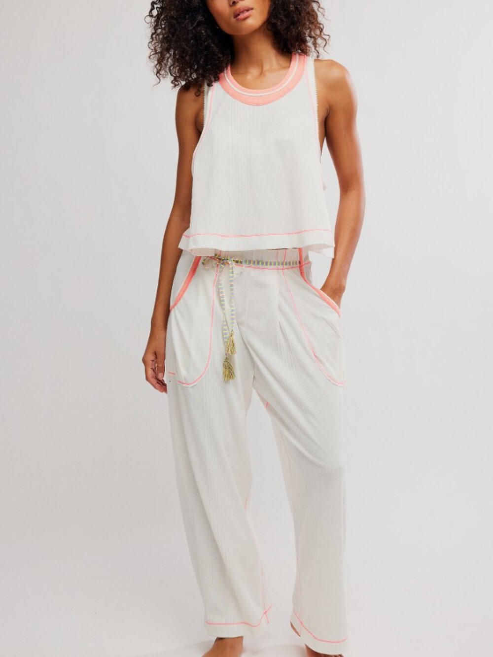 FREE PEOPLE Weekender Lounge Set / Ivory Combo - Picture 5 of 10
